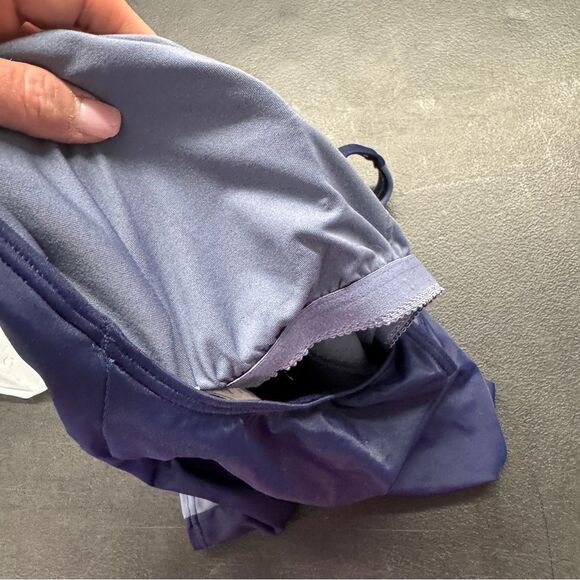 DKNY Swim Gray and Blue Striped racerback Tankini Top size small- EUC! - Picture 7 of 9